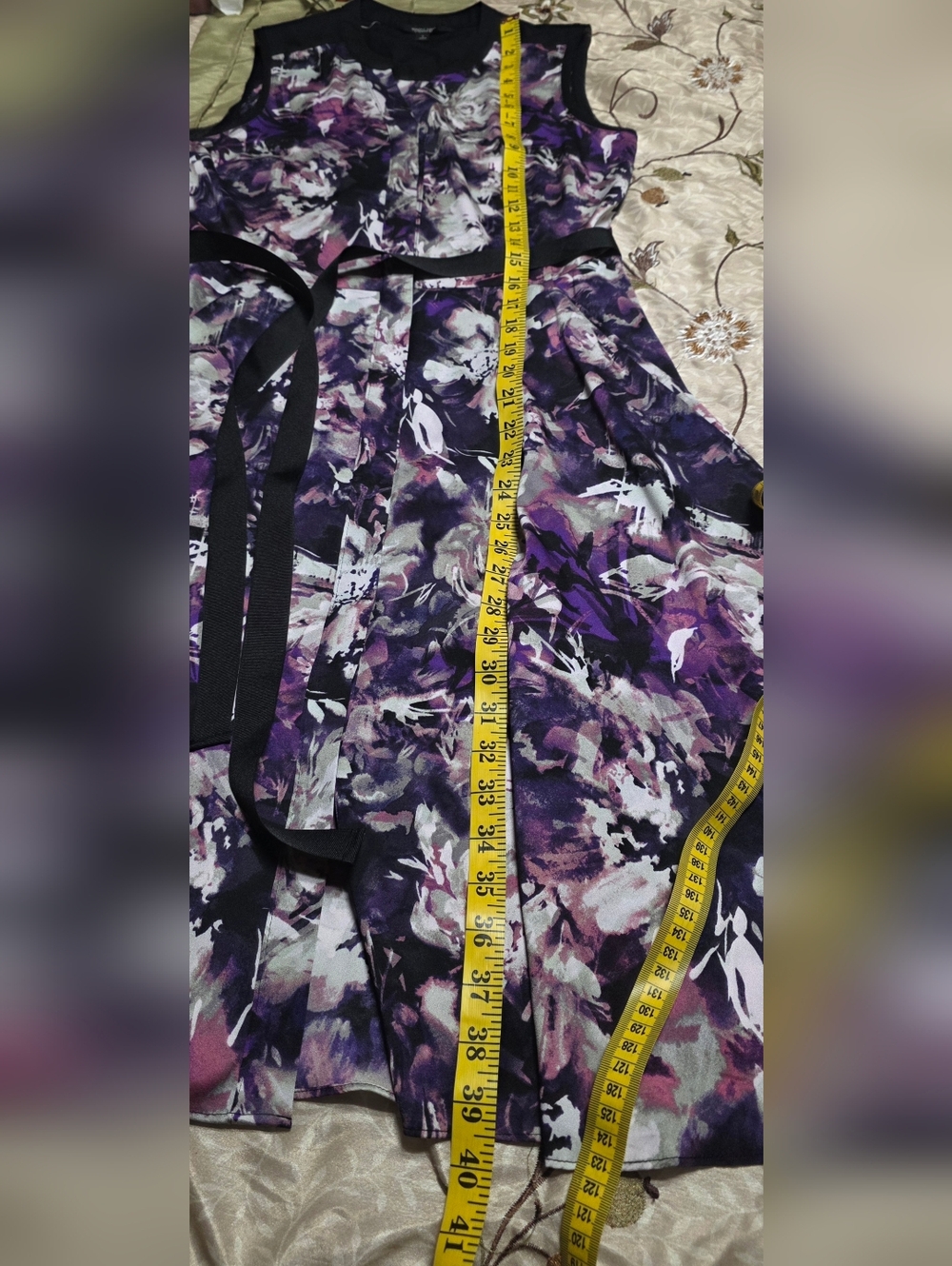 Simply Vera Vera Wang Floral Button-Front Dress Size 4 with Pockets Wedding - Picture 6 of 7
